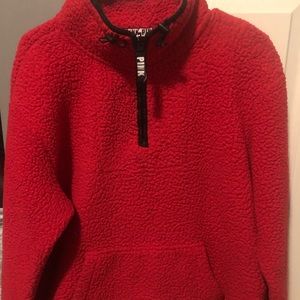 Red cotton pink sweater